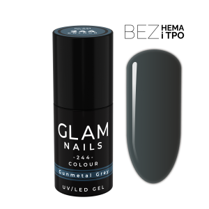 Lakier hybrydowy  244  Gunmetal Grey 6ml