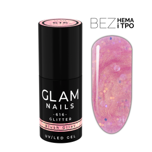 Lakier hybrydowy  616  Blush Glint 6ml